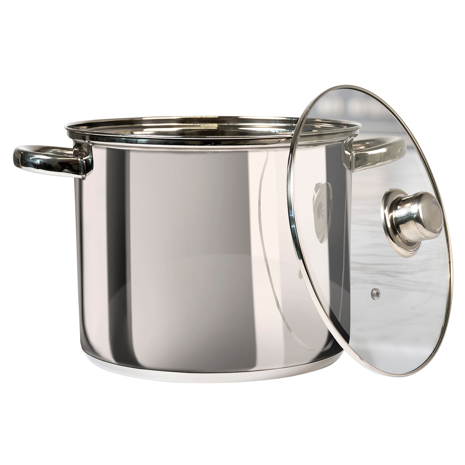 GUSTO CASA - Pentola in acciaio inox con coperchio in vetro Linea Matilde diametro 32 cm